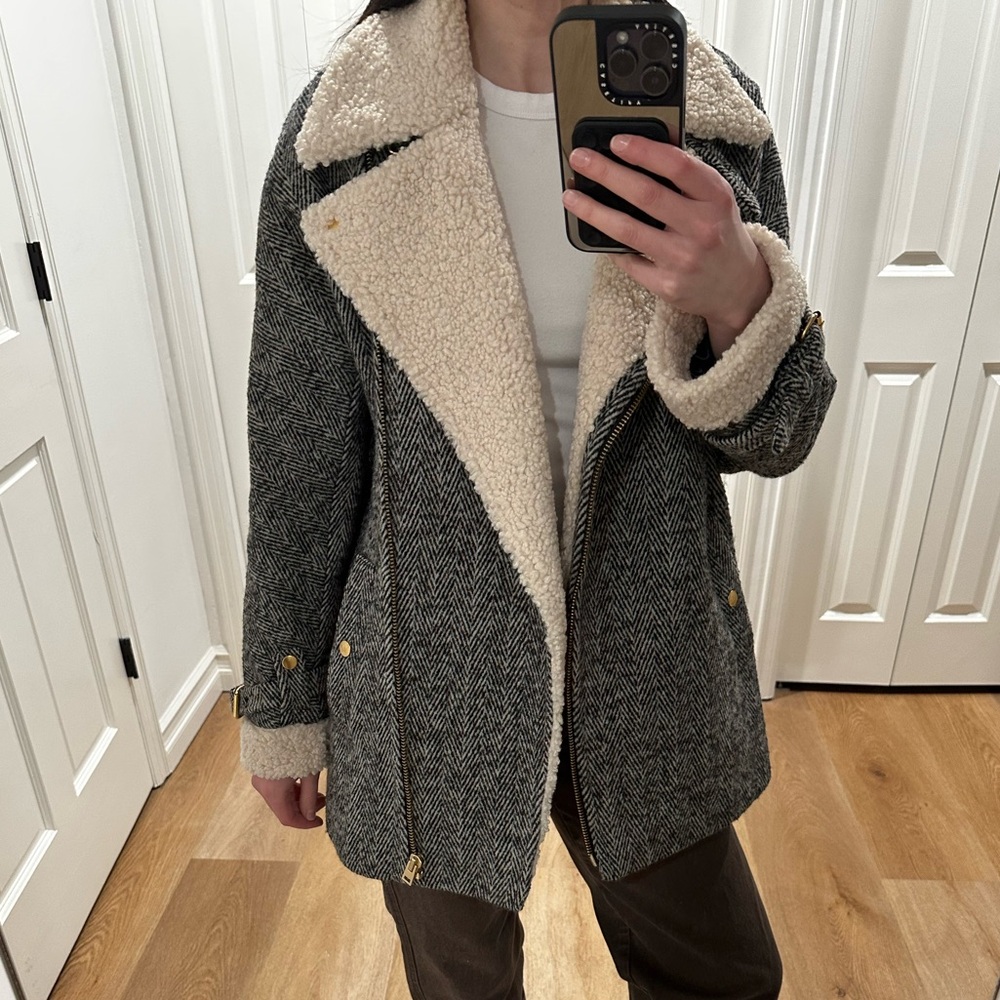 J. Crew oversized herringbone wool jacket